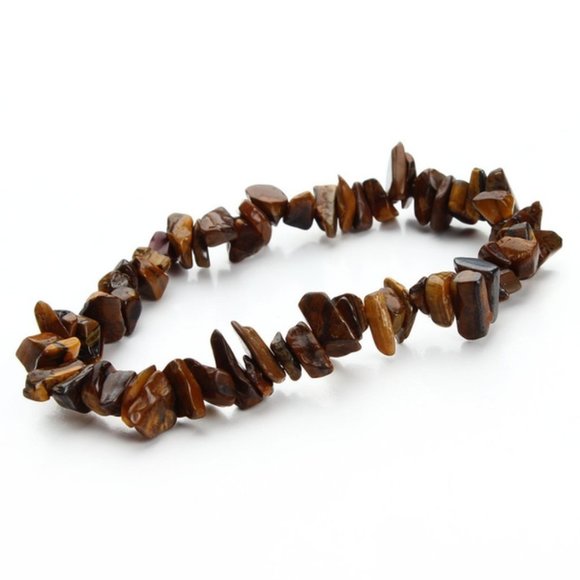 Natural Chip Stones Tiger Eye Stretch Bracelet - Picture 5 of 5